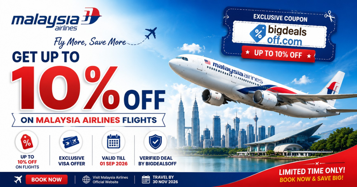 Malaysia Airlines 10% Off Coupon for discounted flight bookings