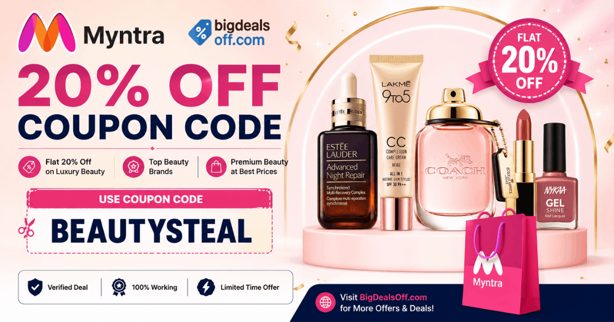 Myntra 20% Off Coupon Code latest deals and offers